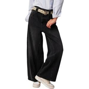 Women's Black Wide-Leg Jeans